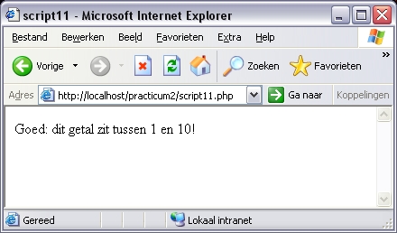 De webpagina die hoort bij script 11