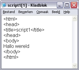 De gegenereerde html-code